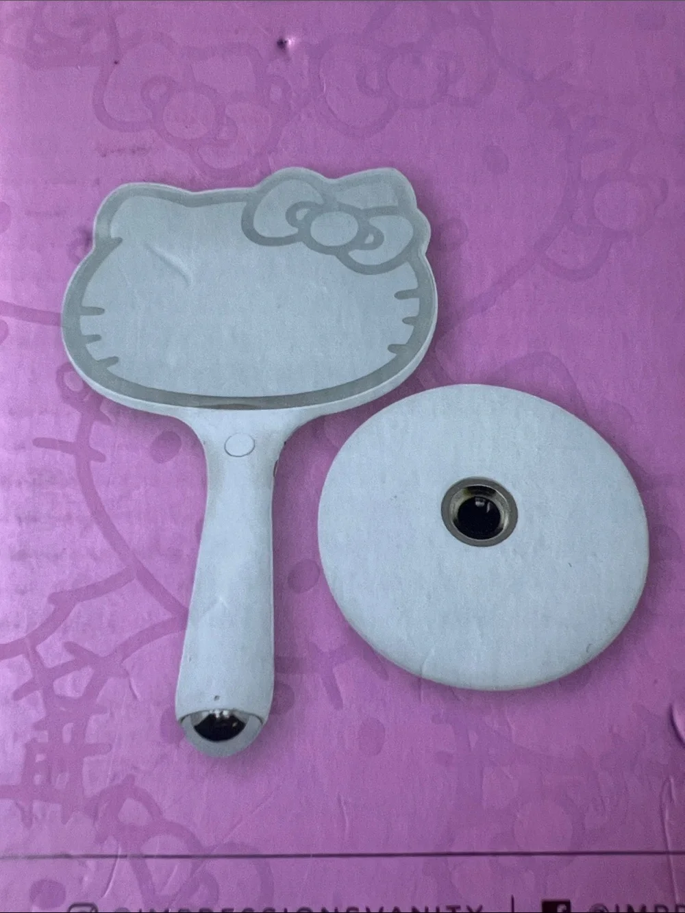 Impressions Hello Kitty Pink LED Hand Mirror with Stand